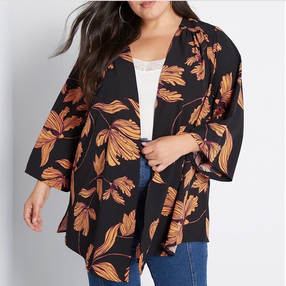 ModCloth Flow For A Fact Plus Size Kimono